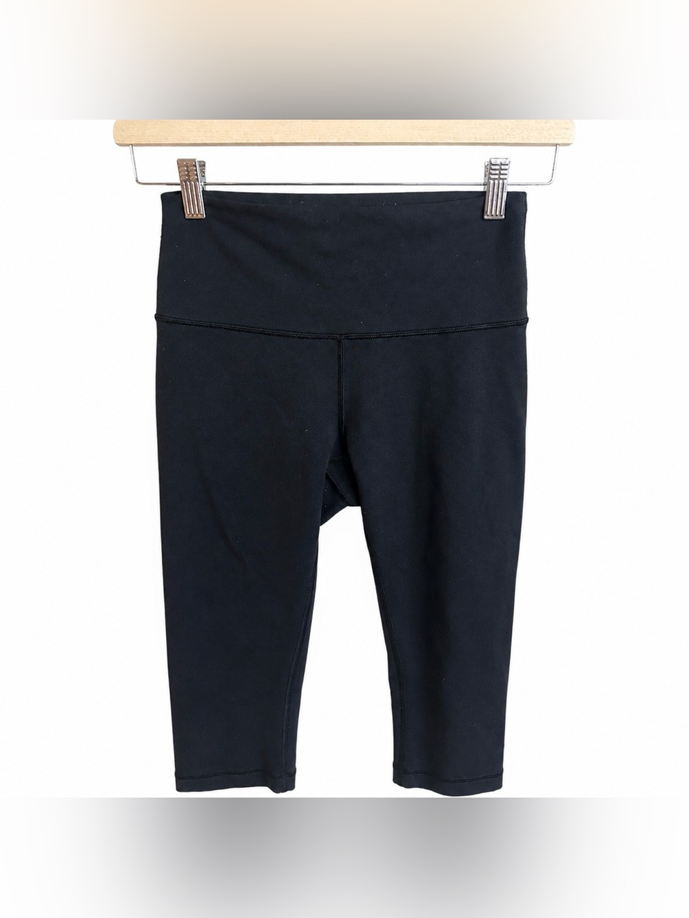Lululemon Wunder Under High-Rise Crop 17” Full-On Luon Black Leggings Size 6